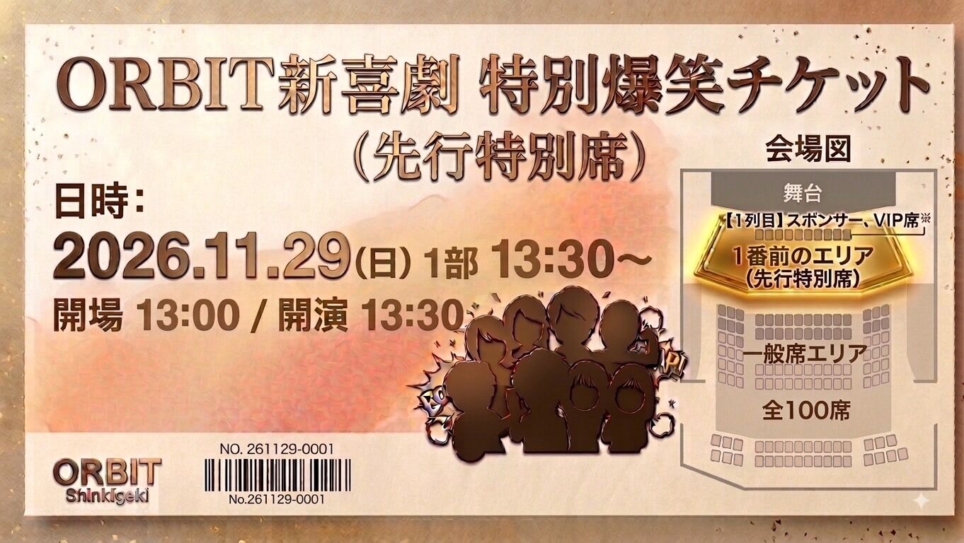特別爆笑チケット1部(先行特別席)のサムネイル