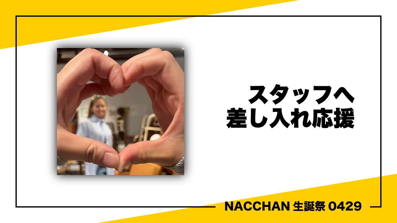 スタッフへ 差し入れ応援のサムネイル